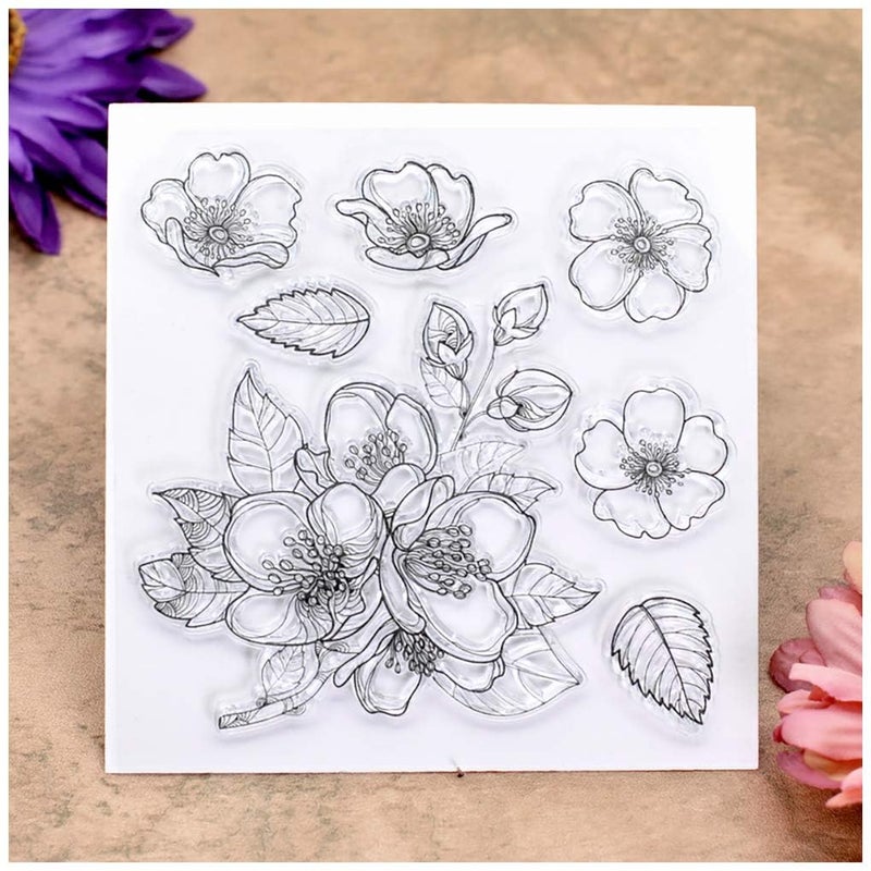 KWELLAM Flowers Clear Stamps for Card Making Decoration and DIY Scrapbooking - Image 2